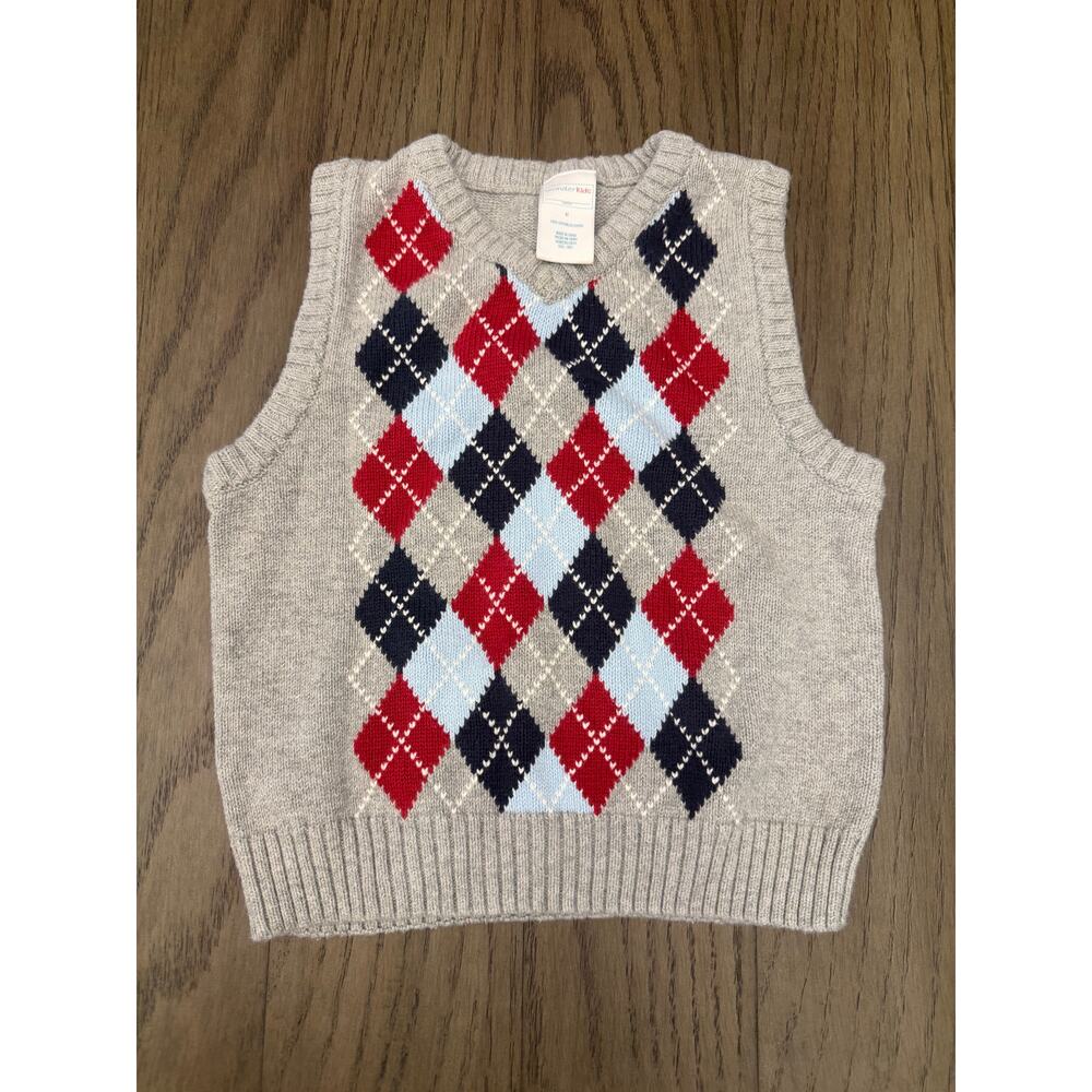 WonderKids Boys 4T Argyle Sweater Vest